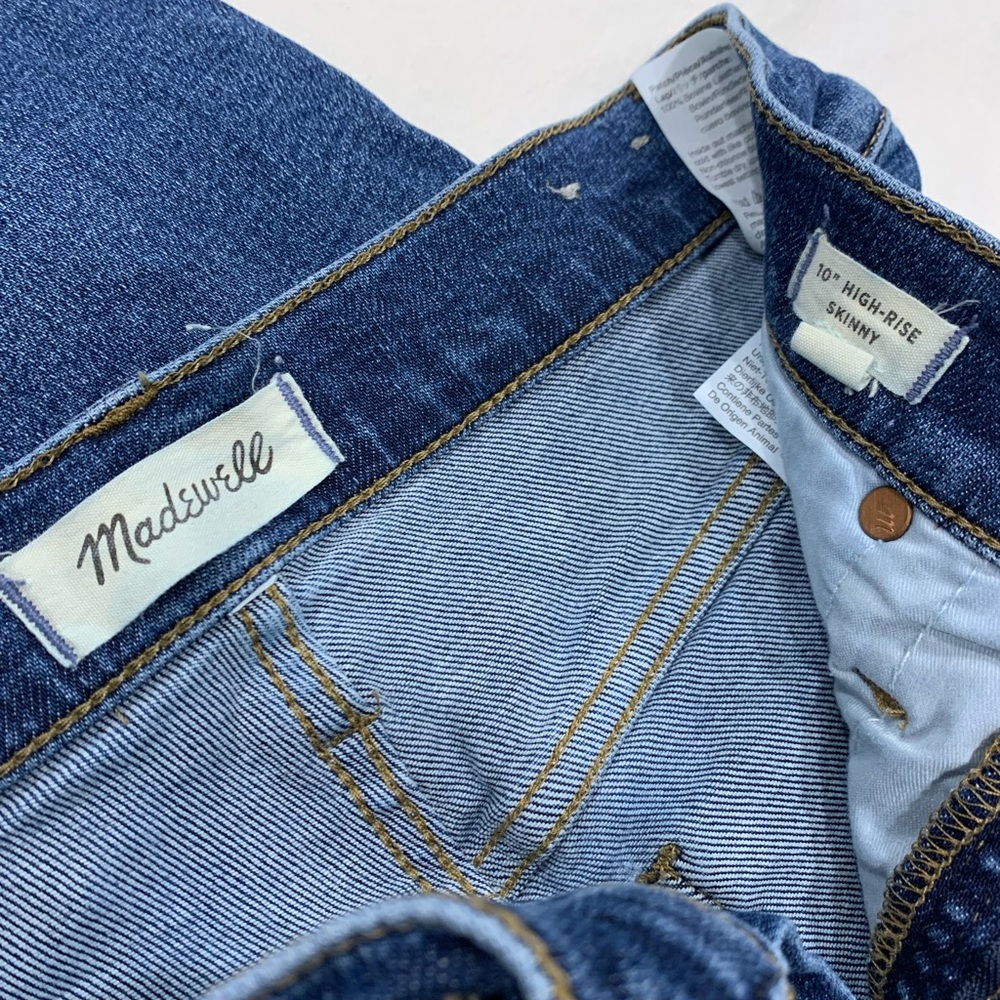 Madewell jeans.  10” high-rise skinny.  Size 26. - Picture 3 of 4